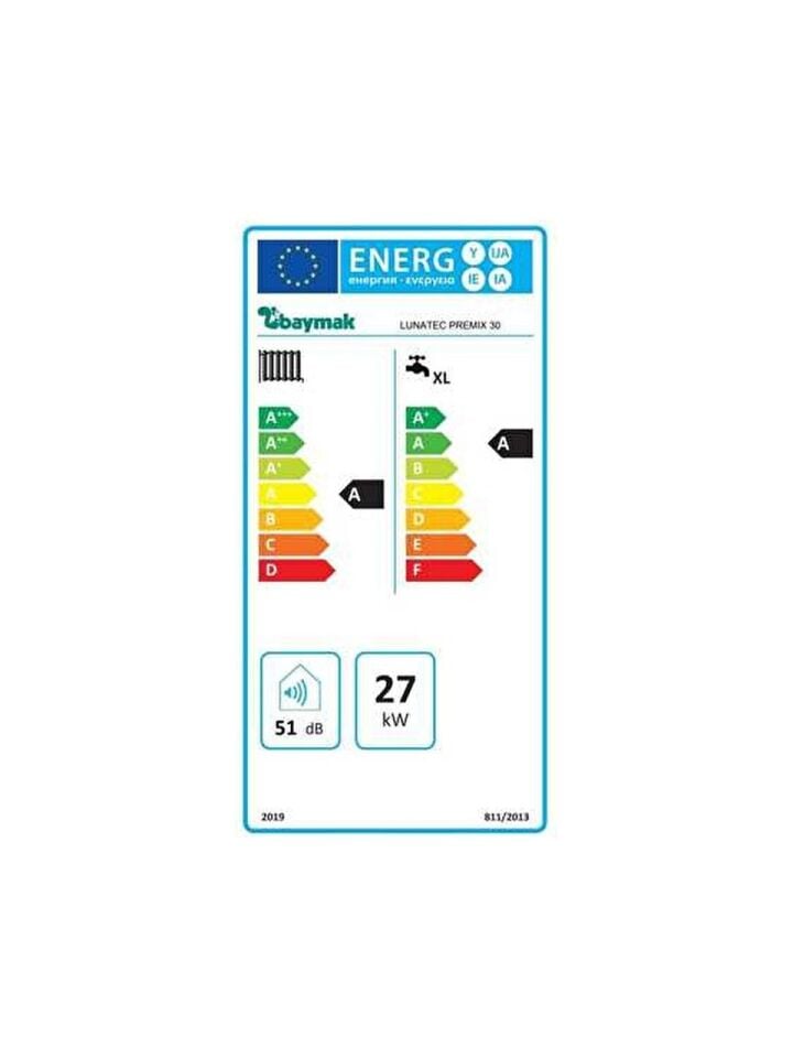 Baymak Lunatec 30 kW Yoğuşmalı Kombi Beyaz Renk ile Düşük Ses Seviyesi ve Yüksek Konfor